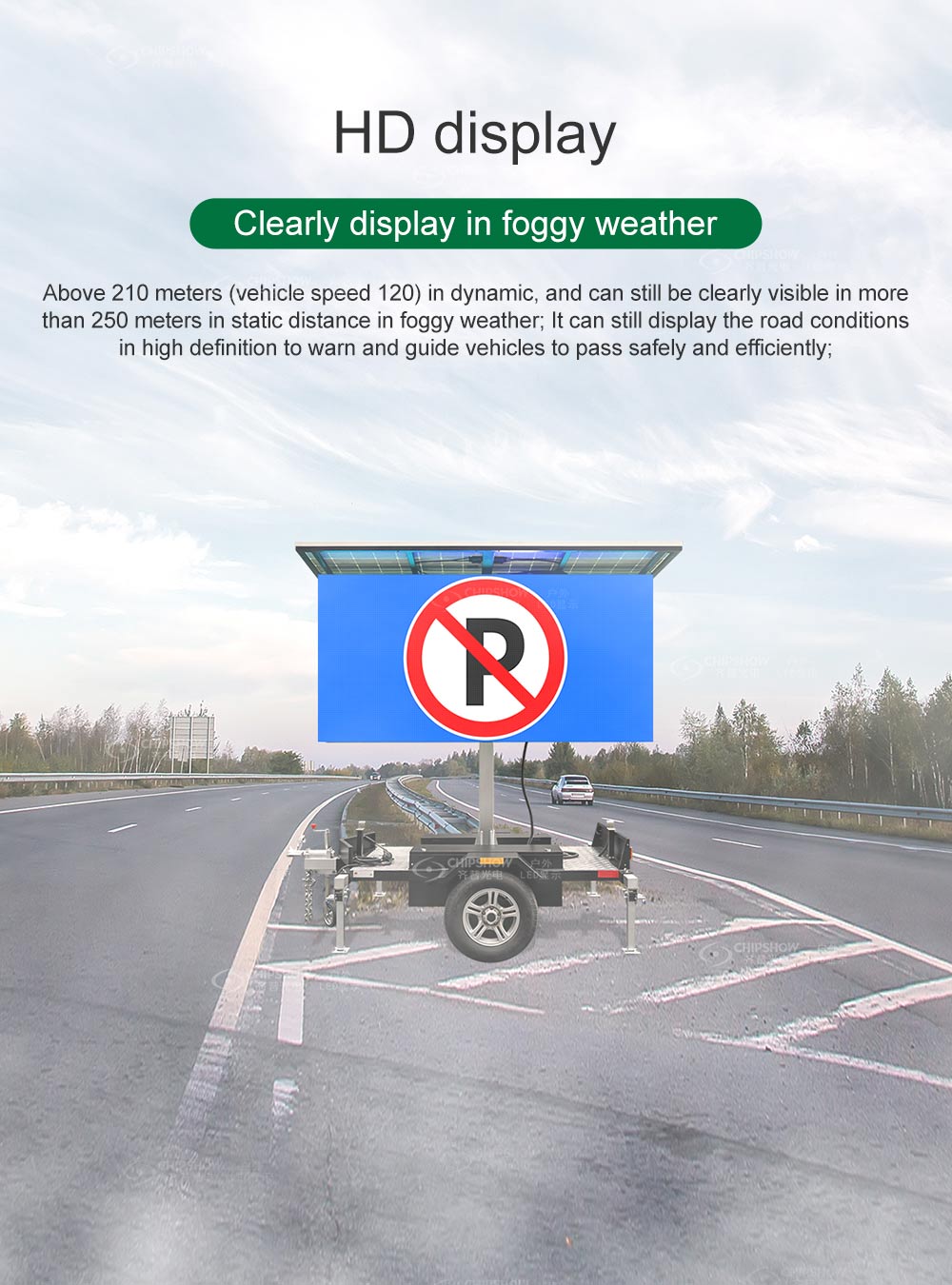 Полноцветный автомобильный экран HD на солнечной энергии