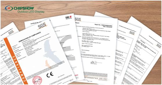 CHIPSHOW получил сертификат европейского стандарта «EN 12966 (Дорожные вертикальные знаки — дорожные знаки VMS)»